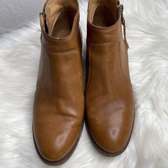 Madewell Janice Leather Bootie in English Saddle 8.5 - Picture 2 of 9
